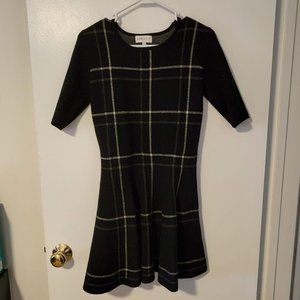Plaid 1/2 Sleeve Dress - Large